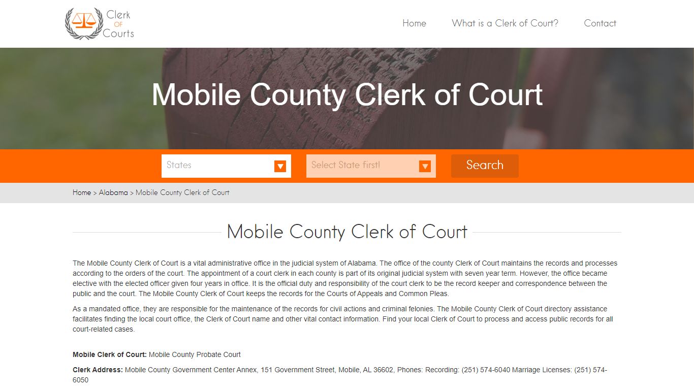 Find Your Mobile County Clerk of Courts in AL - clerk-of-courts.com
